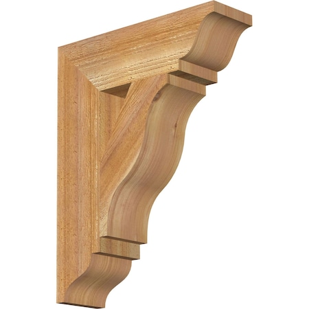 Funston Traditional Rough Sawn Bracket, Western Red Cedar, 4"W x 14"D x 18"H